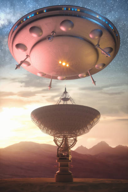 istock Satellite Dish Signal UFO Close Encounters of the Third Kind 1277187459