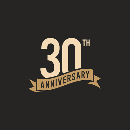 30th Years Anniversary Celebration Icon Vector Stock Illustration Design Template. Vector eps 10.