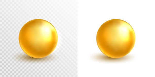 illustrazioni stock, clip art, cartoni animati e icone di tendenza di sfera d'oro. bolla d'olio d'oro 3d. palla lucida brillante. elemento di design cosmetico di lusso. capsula vitaminica o goccia di essenza di collagene. palla metallica. modello per la cura della pelle. illustrazione vettoriale - sphere water drop symbol