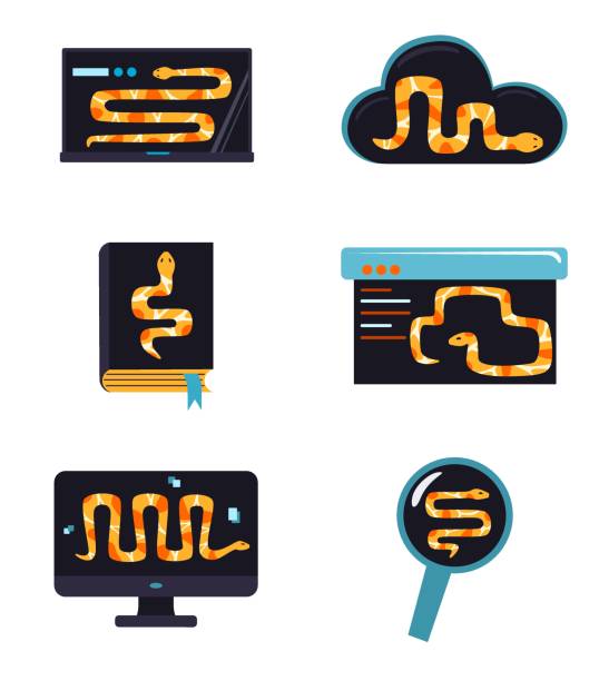 390+ Python Coding Language Ilustração de stock, gráficos vetoriais e ...