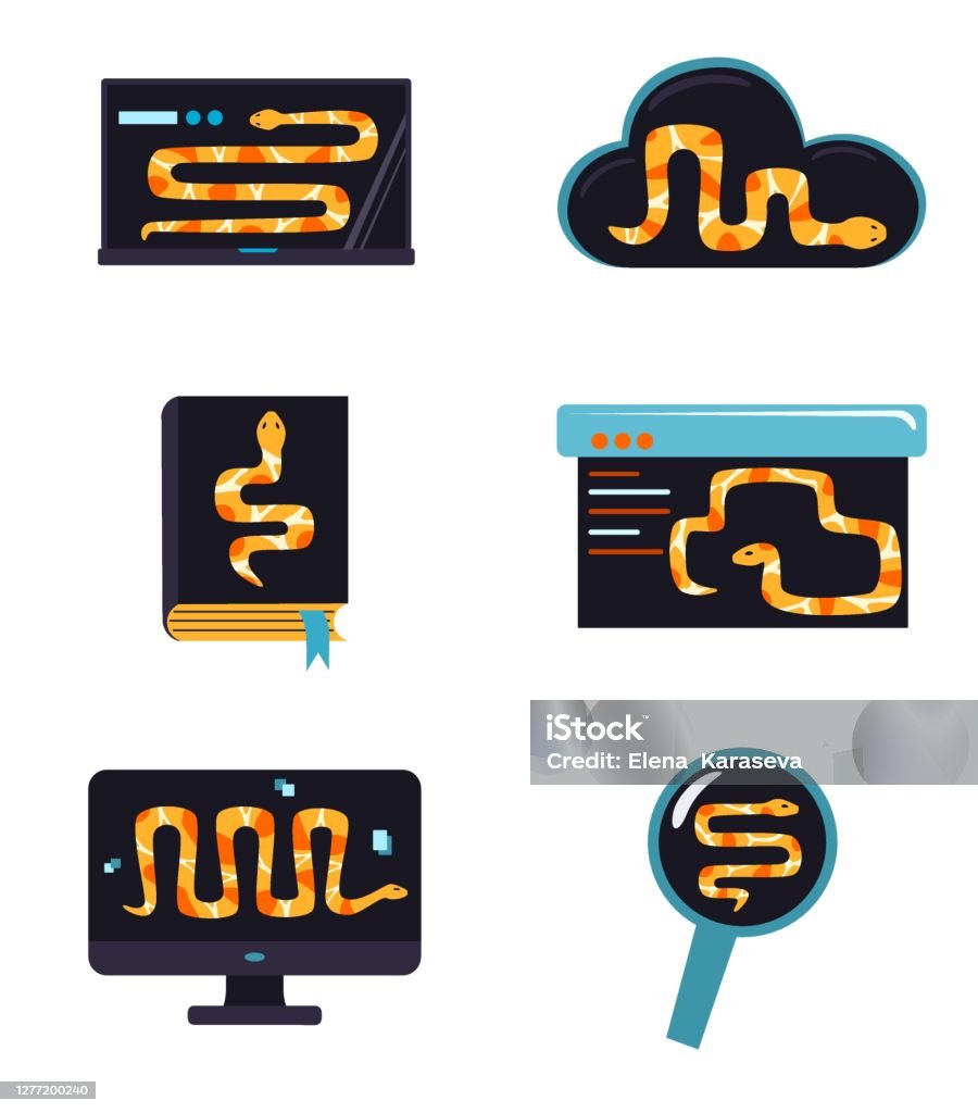 Python Code Language Sign Programming Coding And Developing Concept ...