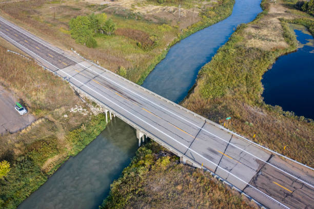 istock highway and  bridge over river in Nebraska 1277204719