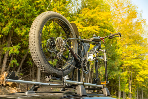 istock Fat bicycle on the roof rack 1277211955