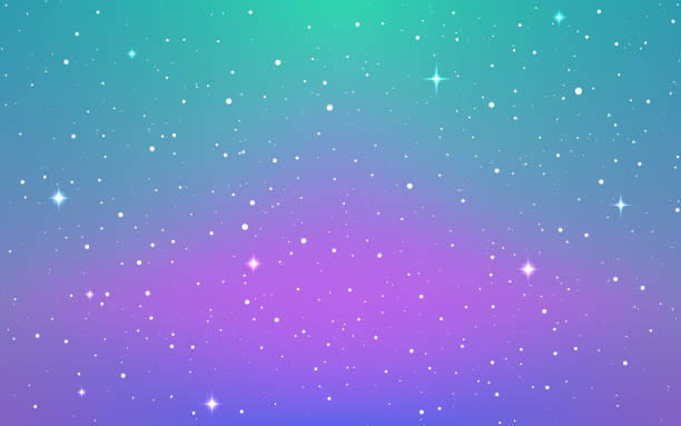 illustrazioni stock, clip art, cartoni animati e icone di tendenza di sfondo spazio. morbido cosmo viola con stelle splendenti. galassia stellata colorata. universo infinito luminoso e polvere di stelle. via lattea magica. illustrazione vettoriale - star shape sky star aurora borealis