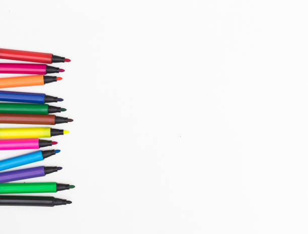 istock Colorful marker pen set messily placed 1277214276