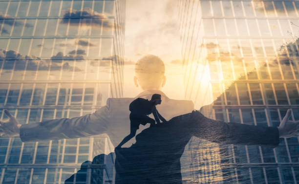 istock Businessman reaching for success and overcoming obstacles concept. 1277214791