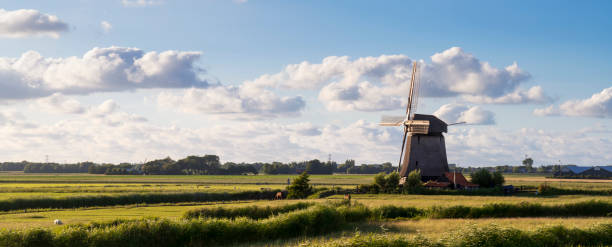 moulin à vent hollandais - schermerhorn photos et images de collection