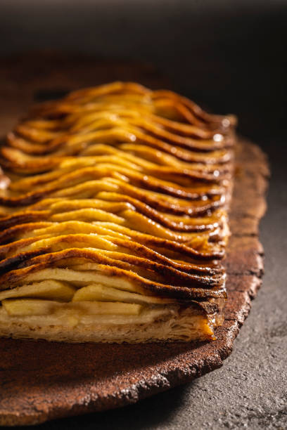 istock Apple puff pastry pie sliced cross section cut focus of foreground 1277223035