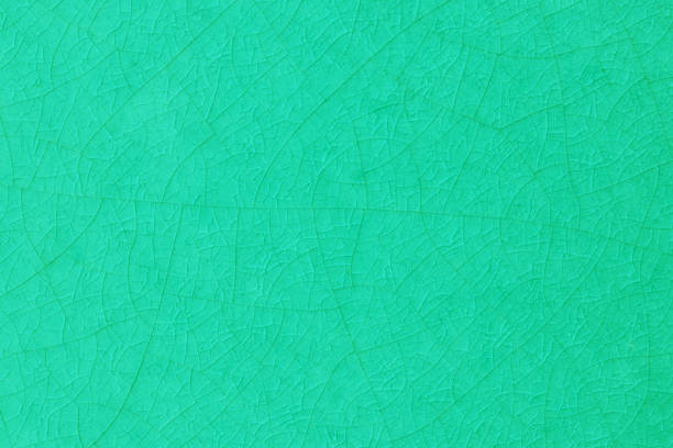 Green color of glazed tile texture abstract background.