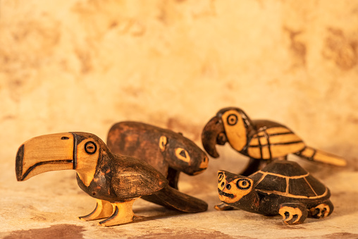 Toys in the form of animals typical of the Guarani culture that occupies part of southern Brazil, Paraguay and northwestern Argentina