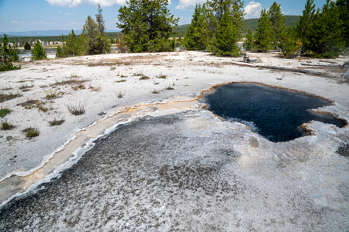 Surprise Pool, a hot spring in the Firehole Lake Drive area of Yellowstone National Park
