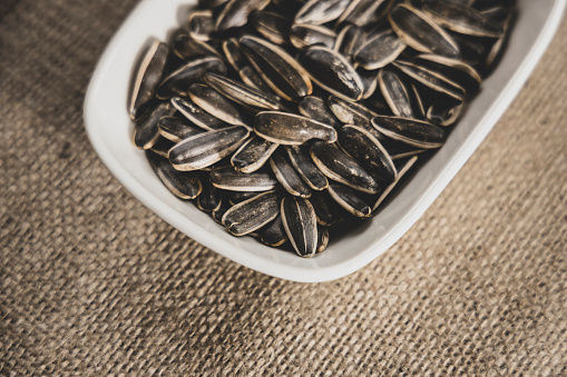 fresh and delicious sunflower seeds on the table