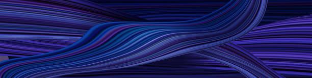 istock Abstract banner with colorful shapes. Fluid and wavy threads. 1277238763