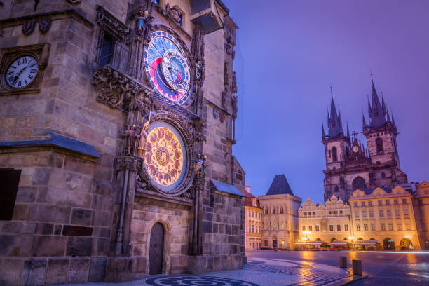 istock Prague Astronomical clock in old town square at dawn– Czech Republic 1277246525