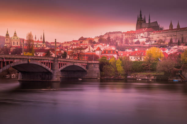 istock Prague panorama at sunrise – Czech Republic 1277248704