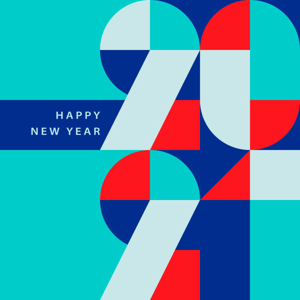 2021年正月タイポグラフィ - number 12点のイラスト素材／クリップアート素材／マンガ素材／アイコン素材
