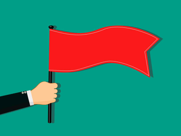 istock A businessman holding a red flag Business success concept design. vector illustration 1277254698