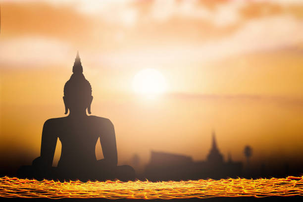 concetto di giornata vesak - buddha thailand spirituality wisdom foto e immagini stock