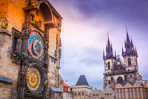 Paris, the clock of the gare de Lyon, train station in the center