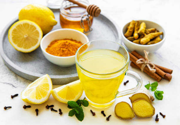 istock Energy tonic drink with turmeric, ginger, lemon and honey 1277279474