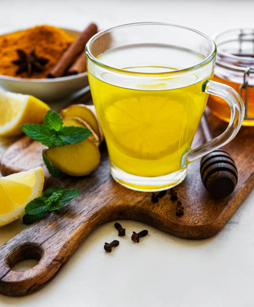 istock Energy tonic drink with turmeric, ginger, lemon and honey 1277279477