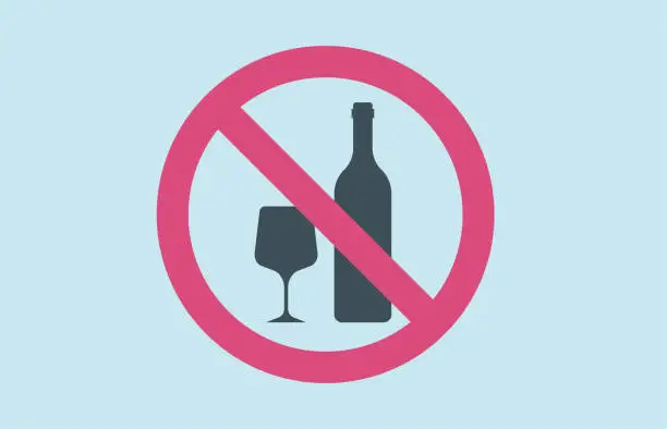 Vector illustration of Alcohol Abuse