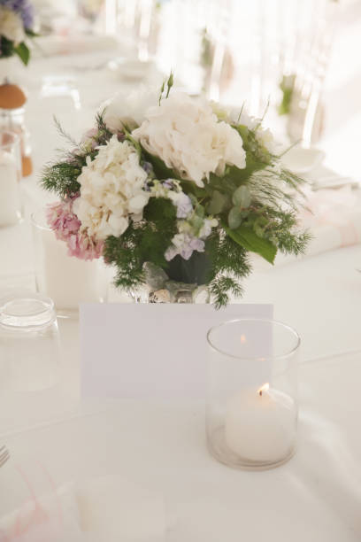 istock Wedding table decor in fresh air on background of sea 1277281054