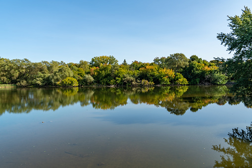 Quiet Ros riverbanks in summer, Ukraine