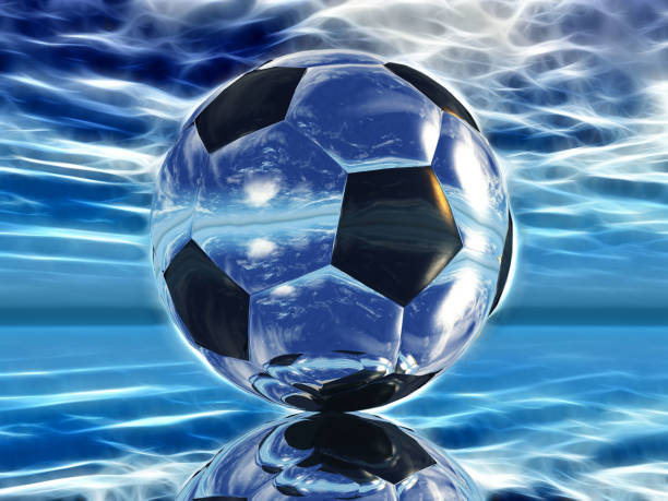 istock football  on a blue background 1277284226