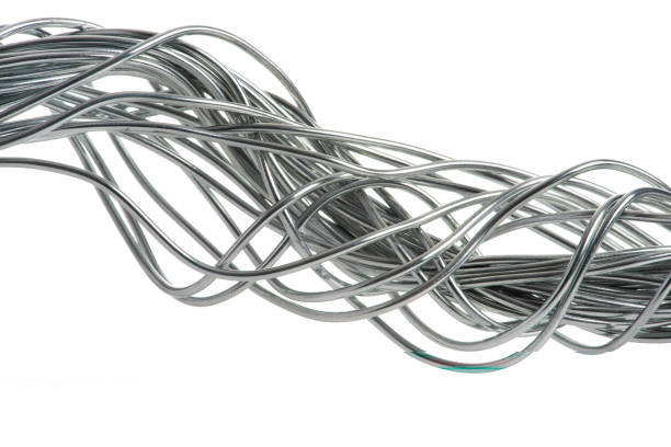 istock Steel wire isolated on white 1277285844