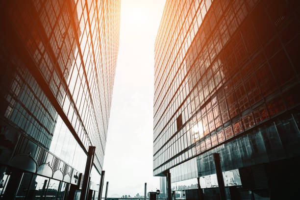 istock Low angle view of skyscrapers in city 1277286471