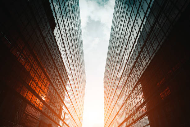 istock Low angle view of skyscrapers in city 1277286518