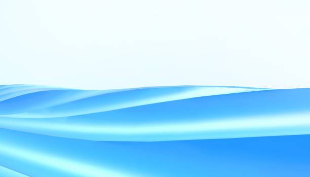 istock Abstract Curves Background and Wave Geometric Concept with Minimal Graphic Design on blue background,Inspiration Creative - 3d rendering 1277287059