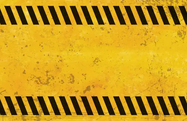 Vector illustration of Construction Sign Warning Line Grunge Copy Space Background