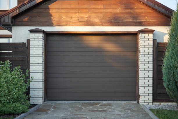 istock A garage and an automatic lift gate, brown 1277291688