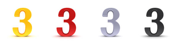 istock 3 three number golden red silver black numeral sign 3d rendering set on white background 1277293788