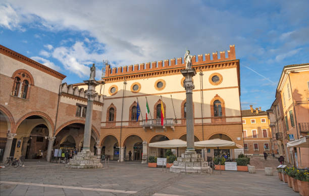 istock Ravenna - The square Piazza del Popolo at dusk. 1277298777