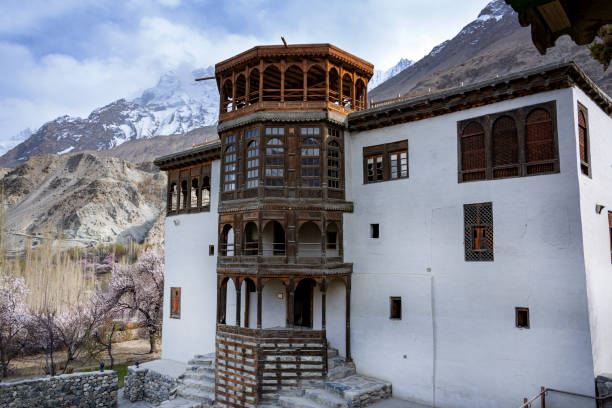 royal palace of khaplu in spring season