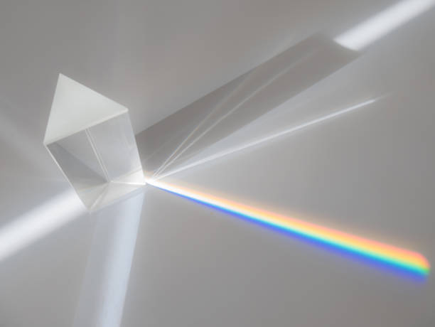 istock Scattering of a ray of sunlight (white light) through a prism creating refraction, reflection and decomposition of light in the colors of the rainbow 1277299955