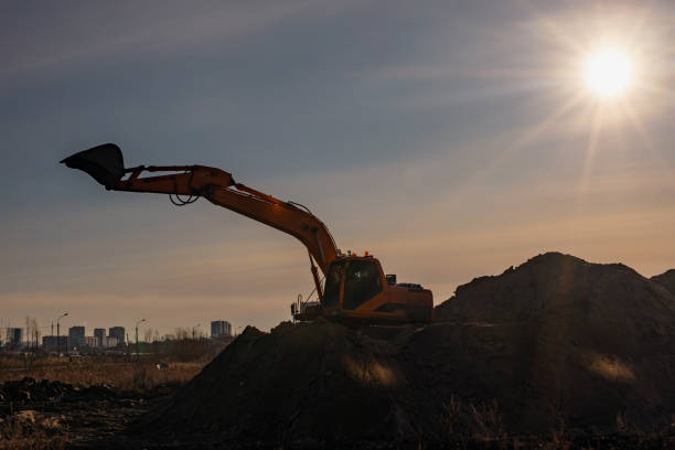 istock excavator sunset background for construction concept. heavy machine construction site soil excavate for foundation work 1277303740