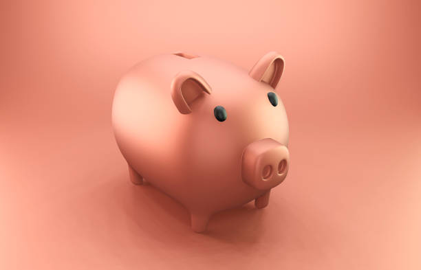 istock 3D Piggy Bank on Pink background 1277304781