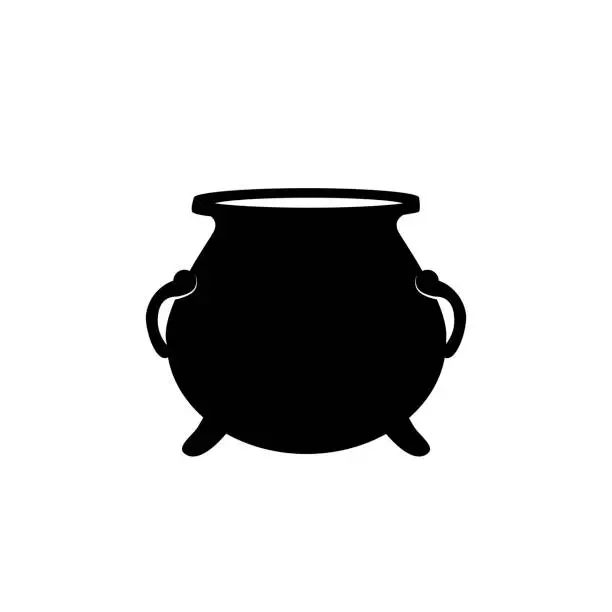 Vector illustration of Cauldron vector icon isolated on white background.