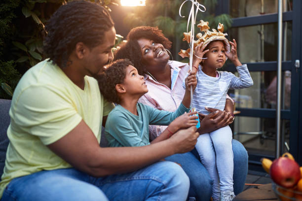 istock Parents with kids celebrathing birthday 1277321424