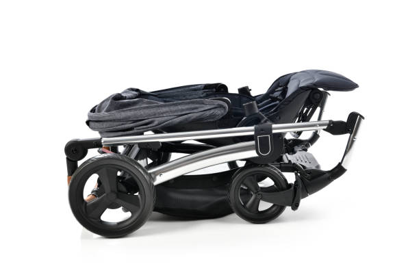istock Folded baby carriage isolated on white background 1277329775