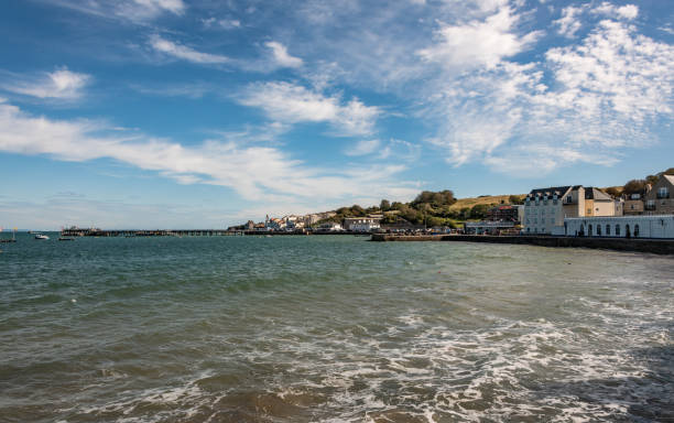 istock Buildings on Swanage seafront and surrounding town 1277336533