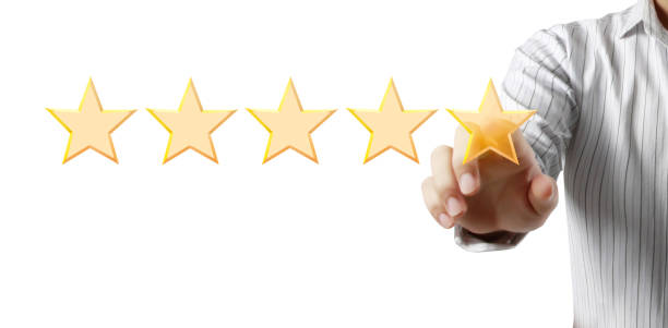 istock Rise on increasing five stars. Increase rating evaluation and classification concept 1277337504
