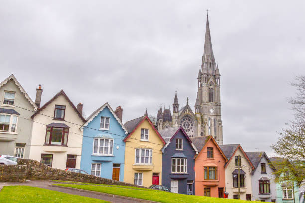 istock Cathedral  and colored houses in Cobh, Ireland 1277339547