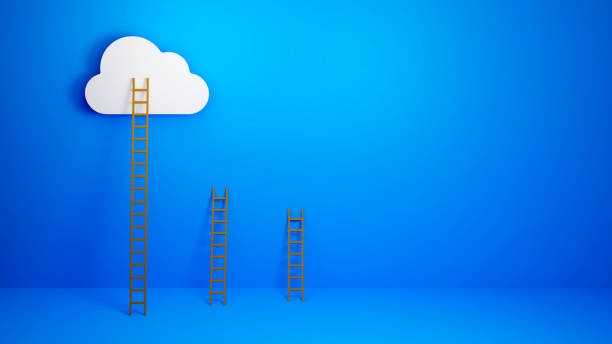 istock cloud computing concept, Ladder of Success Concept, Dream Big Concept, Presentation Concept, 3D illustration 1277341297