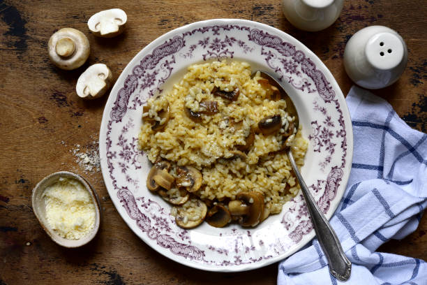 istock Risotto with mushrooms and cheese 1277341656
