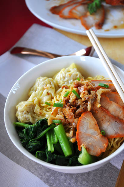istock Close up Delicious Wanton Noodle with Grilled Pork 1277341657